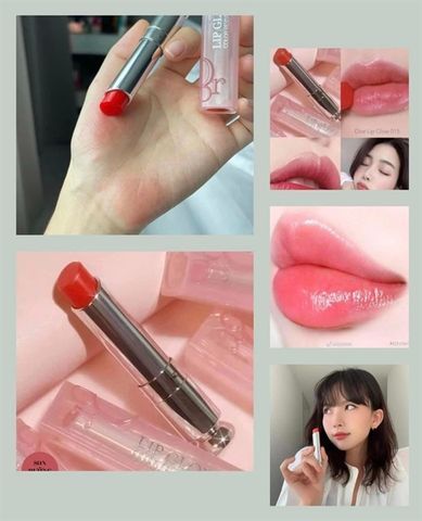 Son Dior Addict Lip Glow 015 Cherry - Đỏ Anh Đào Không Hộp - Son Dưỡng Môi Thời Thượng, Chăm Sóc Môi Mịn Màng