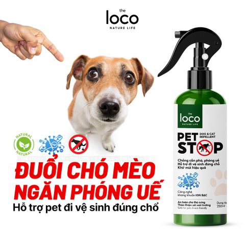 Xịt Thơm Tinh Dầu Xua Đuổi Chó Mèo PETSTOP 260ml - Ngăn Cắn Phá, Khử Mùi, Hỗ Trợ Thú Cưng Đi Vệ Sinh Đúng Chỗ