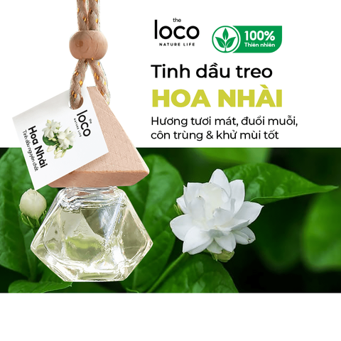Tinh Dầu Hoa Nhài The Loco 8ml - Tinh Dầu Treo Xe và Tủ Quần Áo - Hương Thơm Quyến Rũ Thư Giãn Từ Thiên Nhiên