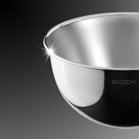 Bộ 2 âu trộn inox GKÖCH 20cm và 24cm - Thiết kế tối giản, bền đẹp, tiện dụng cho nấu nướng hàng ngày, phù hợp mọi không gian bếp.