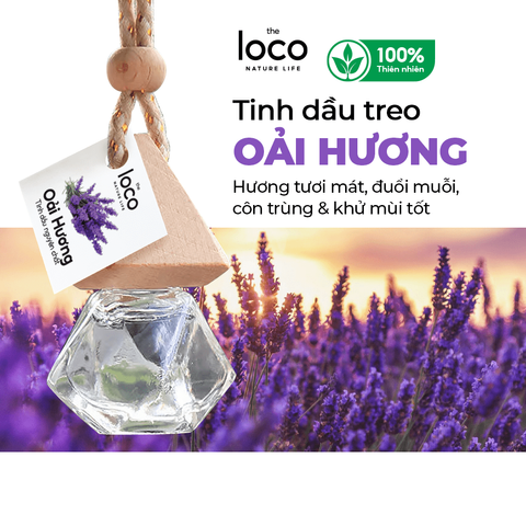 Tinh Dầu Oải Hương The Loco Home 8ml - Tinh Dầu Treo Xe Hơi, Tủ Quần Áo, Thư Giãn Tâm Hồn, Hương Thơm Tự Nhiên Chất Lượng Cao