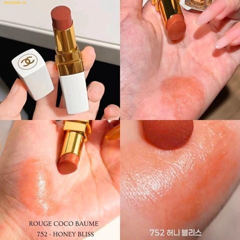 Son Dưỡng Chanel Rouge Coco Baume 752 Honey Bliss - Chăm Sóc Môi Ẩm Mượt, Màu Nâu Đào Tự Nhiên, Chính Hãng từ Chanel