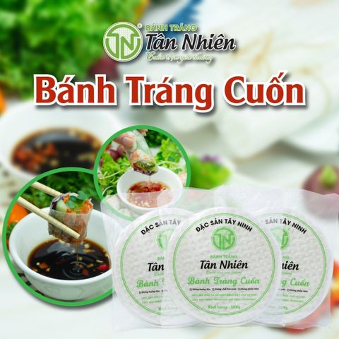 Bánh Tráng Cuốn Tân Nhiên 500gr Size 22cm - Bánh Nhúng Nước Dẻo Ngon, Đậm Hương Vị Truyền Thống Việt