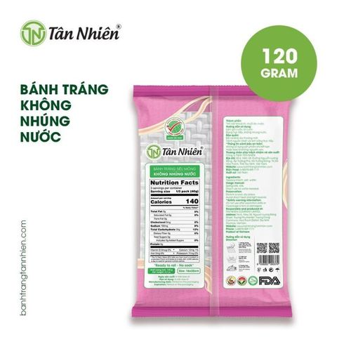 Bánh Tráng Siêu Mỏng Tân Nhiên 120g - Đặc Sản Tây Ninh Dùng Trong Món Gỏi Cuốn, Bì Cuốn, Và Nướng