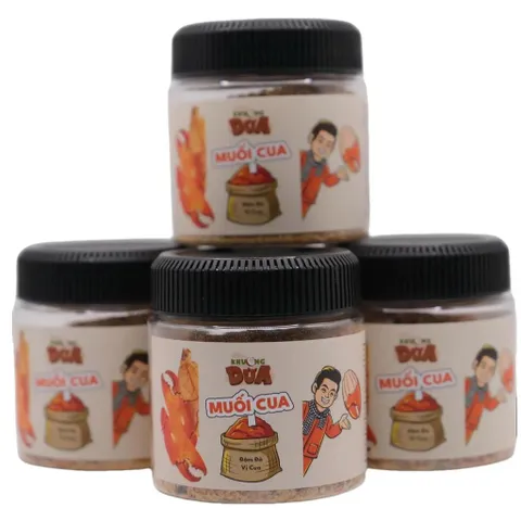 Muối Cua Khương Dừa 120G - Vị Cua Nguyên Chất, Cay Mặn Ngọt Hài Hòa, Phù Hợp Để Chấm, Trộn, Ướp Món Ăn