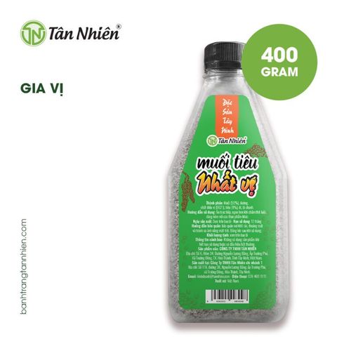Muối Tiêu Nhất Vị Tân Nhiên 400g - Hương Vị Đậm Đà Cho Bữa Ăn Ngon Miệng, Sử Dụng Trong Nấu Ăn, Ăn Kèm Bánh Tráng, Trái Cây