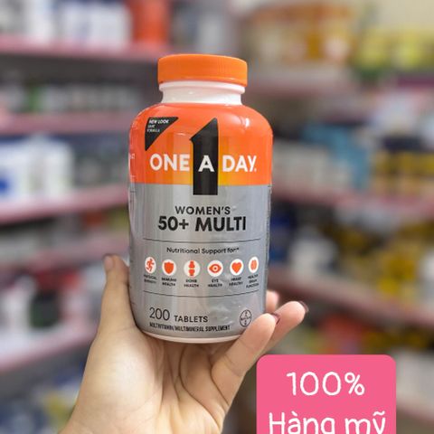 One A Day Women’s 50+ Multi Vitamin - 200 Viên Tổng Hợp Hỗ Trợ Sức Khỏe Toàn Diện Cho Phụ Nữ Trên 50 Tuổi