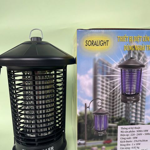 Đèn Diệt Côn Trùng Ngoài Trời SORA-18W - An Toàn, Tiết Kiệm, Hiệu Quả Cho Sân Vườn, Quán Cafe, Khu Resort, BBQ