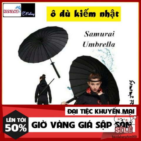 Ô Dù Katana Cao Cấp Chống Nắng Mưa - Thiết Kế Kiếm Nhật Sang Trọng, Siêu Bền, Chất Lượng Hàng Đầu Sanami Fishing