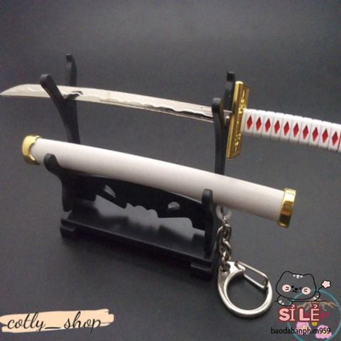 Móc Khóa Katana Zoro Law One Piece 16cm Bằng Kim Loại Không Gỉ - Quà Tặng Anime Độc Đáo Cho Fan Hâm Mộ Văn Hóa Nhật Bản