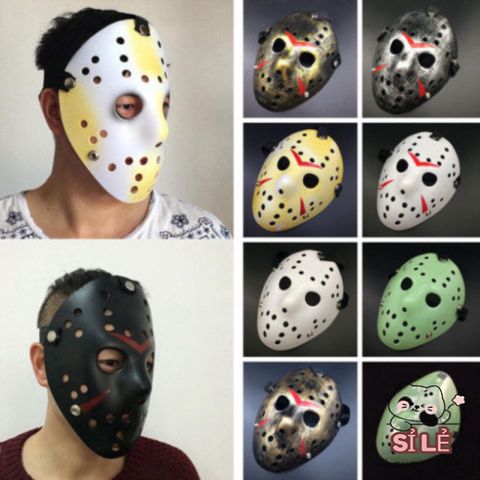 Mặt Nạ Halloween Jason Voorhees - Phụ Kiện Cosplay Kinh Dị, Phong Cách Khúc Côn Cầu Cho Tiệc Hóa Trang