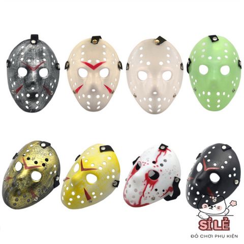 Mặt Nạ Halloween Jason Voorhees - Phụ Kiện Cosplay Kinh Dị, Phong Cách Khúc Côn Cầu Cho Tiệc Hóa Trang