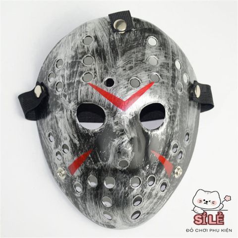 Mặt Nạ Halloween Jason Voorhees - Phụ Kiện Cosplay Kinh Dị, Phong Cách Khúc Côn Cầu Cho Tiệc Hóa Trang
