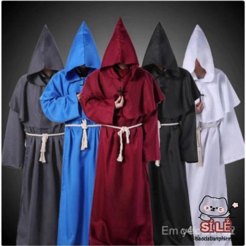 Áo Choàng Thần Chết Đen Đỏ Halloween - Trang Phục Cosplay Rùng Rợn Hoàn Hảo Cho Tiệc Hóa Trang