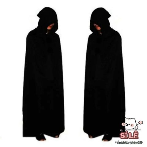 Áo Choàng Thần Chết Đen Đỏ Halloween - Trang Phục Cosplay Rùng Rợn Hoàn Hảo Cho Tiệc Hóa Trang