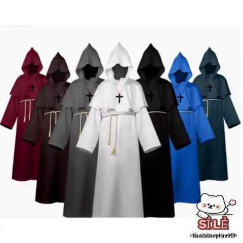 Áo Choàng Thần Chết Đen Đỏ Halloween - Trang Phục Cosplay Rùng Rợn Hoàn Hảo Cho Tiệc Hóa Trang