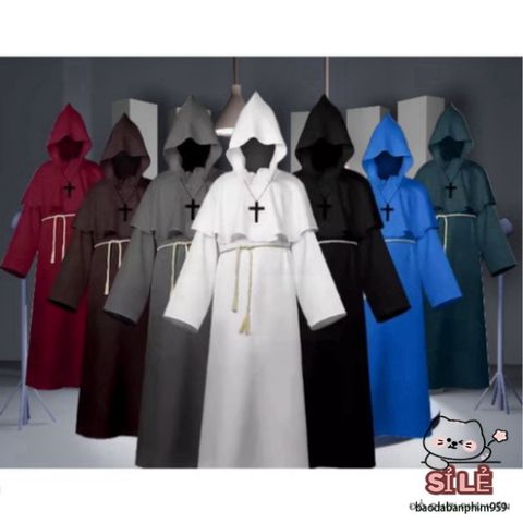Áo Choàng Thần Chết Đen Đỏ Halloween - Trang Phục Cosplay Rùng Rợn Hoàn Hảo Cho Tiệc Hóa Trang