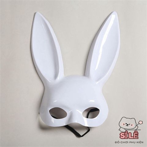 Mặt Nạ Halloween Hình Tai Thỏ Trắng Đen - Phụ Kiện Hóa Trang Thú Vị, Dành Cho Tiệc Hóa Trang và Sự Kiện Halloween