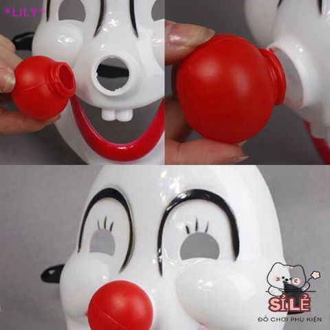 Mặt Nạ Mũi Đỏ Chú Hề - Trang Phục Halloween Vui Vẻ, Phụ Kiện Masquerade Độc Đáo cho Tiệc Tùng và Biểu Diễn
