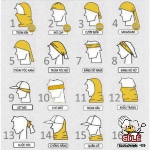 Khăn Ống Đa Năng Thời Trang Cao Cấp Chống Tia UV - Phụ Kiện Chạy Bộ và Dã Ngoại Màu Sắc Bắt Mắt Cho Nam Nữ