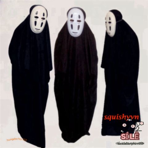 Bộ Trang Phục Cosplay Vô Diện Kaonashi Spirited Away - Áo Choàng Đen & Mặt Nạ Cho Trẻ Em và Người Lớn, Thích Hợp Mọi Sự Kiện Halloween, Lễ Hội