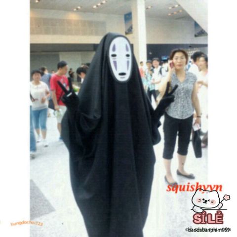 Bộ Trang Phục Cosplay Vô Diện Kaonashi Spirited Away - Áo Choàng Đen & Mặt Nạ Cho Trẻ Em và Người Lớn, Thích Hợp Mọi Sự Kiện Halloween, Lễ Hội