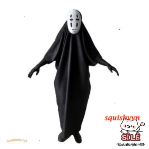 Bộ Trang Phục Cosplay Vô Diện Kaonashi Spirited Away - Áo Choàng Đen & Mặt Nạ Cho Trẻ Em và Người Lớn, Thích Hợp Mọi Sự Kiện Halloween, Lễ Hội