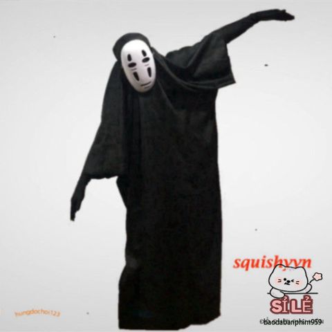 Bộ Trang Phục Cosplay Vô Diện Kaonashi Spirited Away - Áo Choàng Đen & Mặt Nạ Cho Trẻ Em và Người Lớn, Thích Hợp Mọi Sự Kiện Halloween, Lễ Hội