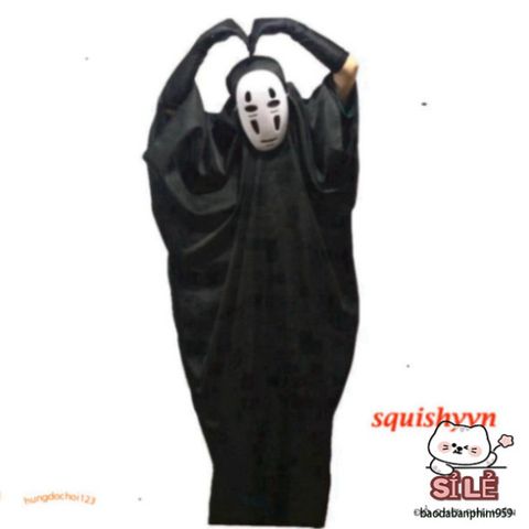 Bộ Trang Phục Cosplay Vô Diện Kaonashi Spirited Away - Áo Choàng Đen & Mặt Nạ Cho Trẻ Em và Người Lớn, Thích Hợp Mọi Sự Kiện Halloween, Lễ Hội
