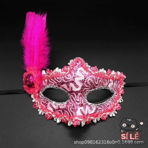 Mặt Nạ Hóa Trang Nửa Mặt Nhật Bản Có Lông Vũ - Phụ Kiện Halloween Quyến Rũ Cho Tiệc Tùng Và Sự Kiện Đặc Biệt