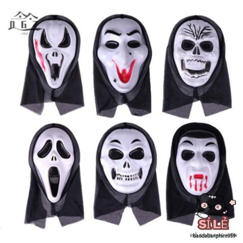 Mặt Nạ Halloween Kinh Dị - Đạo Cụ Cosplay Ma Quái Tham Gia Tiệc Hóa Trang và Lễ Hội Halloween
