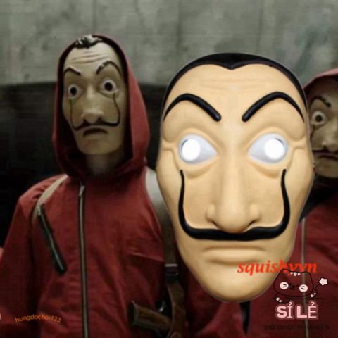 Mặt Nạ Queen Salvador Dali - Money Heist La Casa De Papel - Phụ Kiện Hóa Trang Độc Đáo Cho Halloween & Tiệc Hóa Trang
