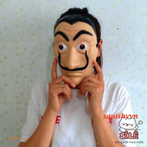 Mặt Nạ Queen Salvador Dali - Money Heist La Casa De Papel - Phụ Kiện Hóa Trang Độc Đáo Cho Halloween & Tiệc Hóa Trang