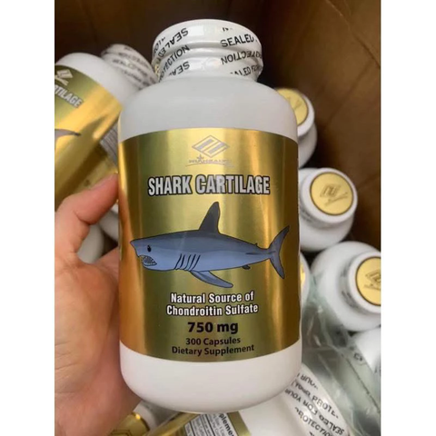 Viên Uống Sụn Vi Nguyên Liệu Nu-Health Shark Cartilage 750mg - Hỗ Trợ Khỏe Xương Khớp 300 Viên Từ Thiên Nhiên