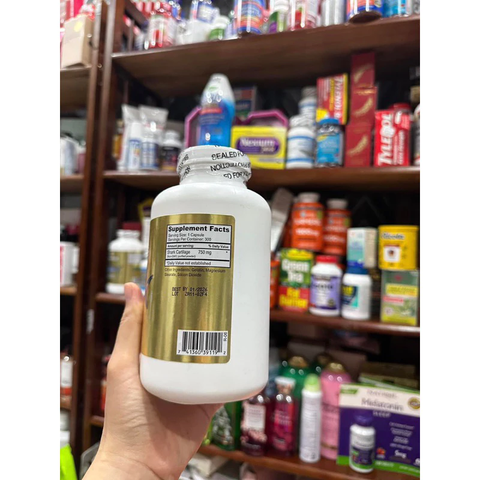 Viên Uống Sụn Vi Nguyên Liệu Nu-Health Shark Cartilage 750mg - Hỗ Trợ Khỏe Xương Khớp 300 Viên Từ Thiên Nhiên