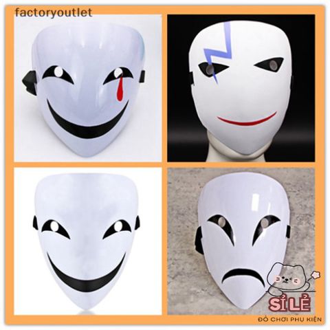 Mặt Nạ Cosplay Đạn Đen - Phong Cách Trắng Đen Độc Đáo Cho Hóa Trang Anime - Công Cụ Thiết Yếu Cho Fan Hâm Mộ