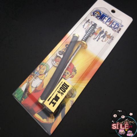 Móc Khóa Kiếm Katana Zoro Law One Piece - Phụ Kiện Anime Chất Liệu Hợp Kim Không Gỉ Bền Bỉ, Dài 16cm