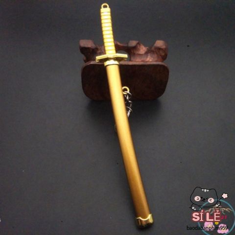 Móc Khóa Kiếm Katana Zoro Law One Piece - Phụ Kiện Anime Chất Liệu Hợp Kim Không Gỉ Bền Bỉ, Dài 16cm