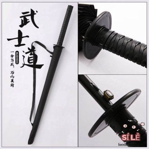 Ô Dù Katana Chiến Binh - Ô Che Mưa Thiết Kế Giả Kiếm Nhật Bản 16 Nan Màu Đen, Bền Bỉ và Thời Trang