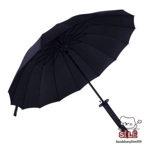 Ô Dù Katana Chiến Binh - Ô Che Mưa Thiết Kế Giả Kiếm Nhật Bản 16 Nan Màu Đen, Bền Bỉ và Thời Trang