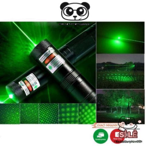 Đèn Pin Laser Đa Màu 303 & 009 - Chiếu Xa 2000M, Công Suất 50mW/500mW, Kèm Hiệu Ứng Ánh Sáng Vạn Hoa - Phụ Kiện và Pin Sạc
