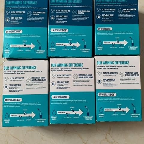 Bột điện giải Liquid I.V Hydration Multiplier - Made in USA, Hộp 15 gói, Cung cấp nước và khoáng chất cho cơ thể, Không chứa GMO, Dinh dưỡng vượt trội