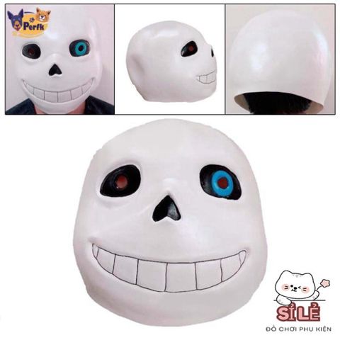 Mặt nạ Cosplay Undertale Sans - Phụ kiện Halloween và Lễ Hội Độc Đáo, Đồ Trang Trí Mardi Gras, Chất Liệu Cao Su Bền Bỉ