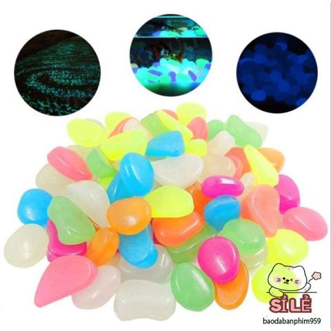 Sỏi Dạ Quang Trang Trí Bể Cá - 50 Viên Phát Sáng Trong Đêm, Tạo Không Gian Lung Linh Và Huyền Bí Cho Sân Vườn, Hồ Bơi