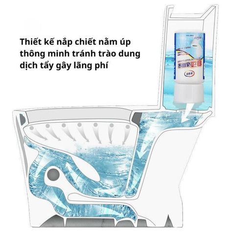 Cốc Tẩy Vệ Sinh Bồn Cầu Dạng Nước - Giữ Sạch Bồn Cầu Thơm Mát, Tiện Lợi, Khử Trùng Tối Đa - An Toàn Cho Gia Đình