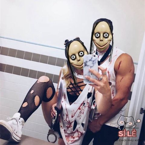 Mặt Nạ Kinh Dị Halloween Momo - Phụ Kiện Hóa Trang Độc Đáo Cho Tiệc Halloween và Lễ Hội, Vùng Đất Bóng Tối Rùng Rợn