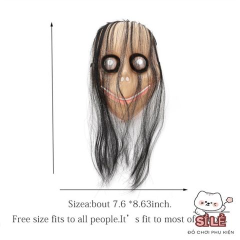 Mặt Nạ Kinh Dị Halloween Momo - Phụ Kiện Hóa Trang Độc Đáo Cho Tiệc Halloween và Lễ Hội, Vùng Đất Bóng Tối Rùng Rợn
