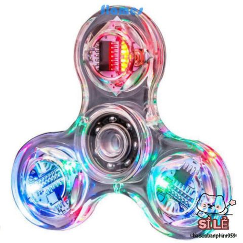 Đèn LED Fidget Spinner Đổi Màu Rực Rỡ - Đồ Chơi Giải Trí Thư Giãn Với 16 Ánh Sáng Độc Đáo Cho Trẻ Em