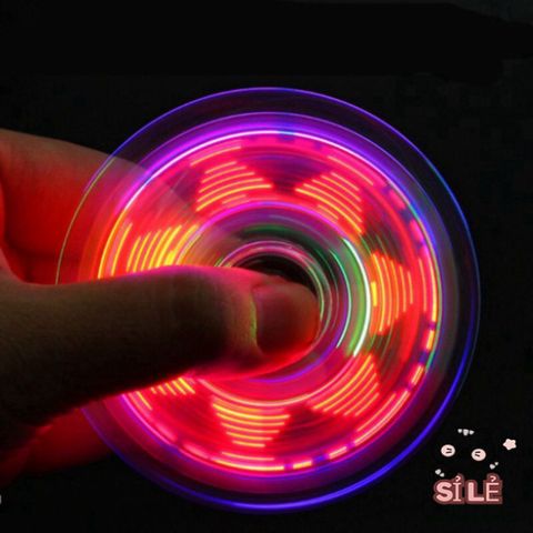 Đèn LED Fidget Spinner Đổi Màu Rực Rỡ - Đồ Chơi Giải Trí Thư Giãn Với 16 Ánh Sáng Độc Đáo Cho Trẻ Em