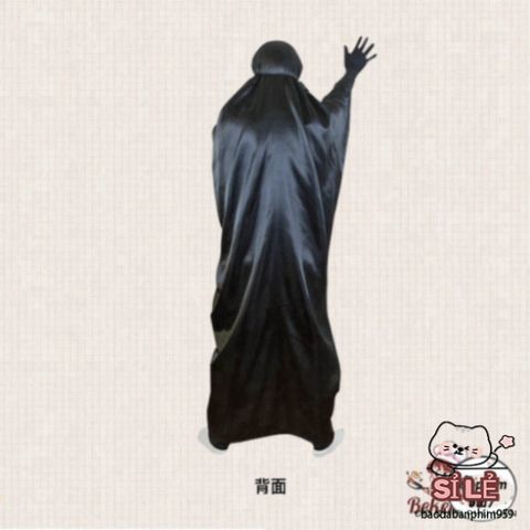 Bộ Trang Phục Cosplay Vô Diện Spirited Away - Áo Choàng Đen & Mặt Nạ Kaonashi Cho Người Lớn & Trẻ Em